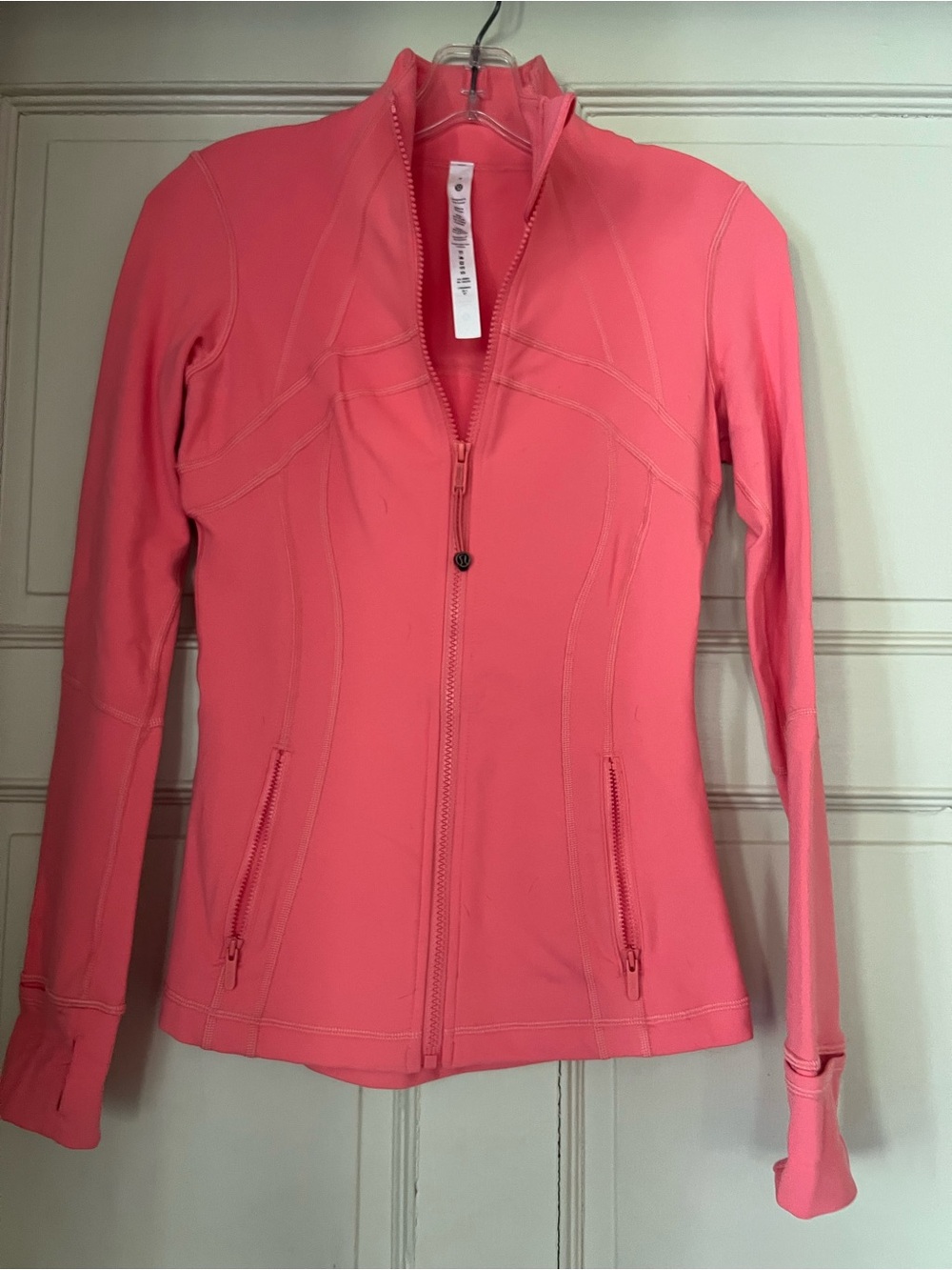 Lululemon Define Jacket Pink Full Zip Thumbhole Athletic Jacket Size 4
